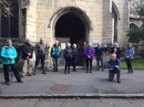 The walkers leaving St James